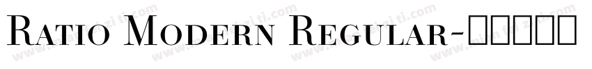 Ratio Modern Regular字体转换